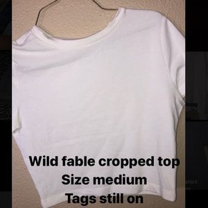 Wild Fable white crop top size S